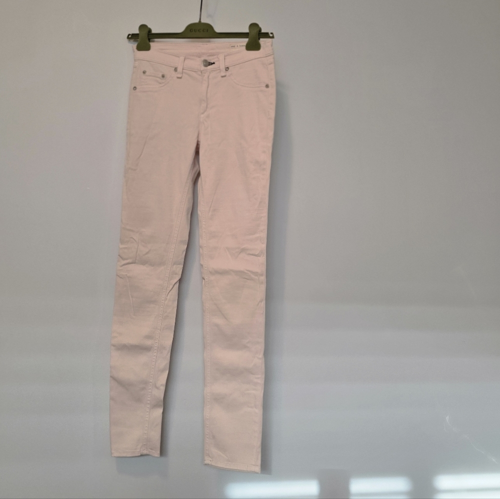 Rag & Bone Light Pink Stretchy Legging Jeans Skinny Straight Leg Size 27